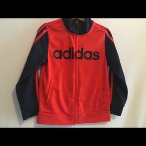 Adidas
Kids Full Zip
Boys Jacket
Collared
Lightweight
Track
Sweatshirt
Size 6